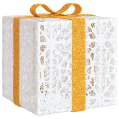 Lighted Christmas Boxes 3 pcs 64 LEDs Warm White - 7