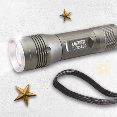Lighthouse 500 Lumen Elite Focus Torch Camping Pocket Flashlight XMS23FOC500