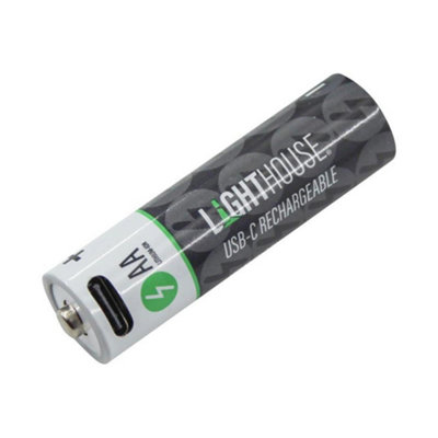 Lighthouse AA USB-C Rechargeable Li-ion Battery Pack of 4 L/HBATUSBAA