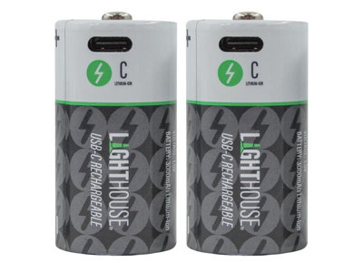Lighthouse C USB-C Rechargeable Battery Li-ion Pack of 2 L/HBATUSBC