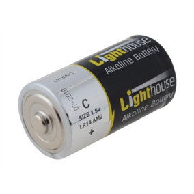 Lighthouse LR14 C LR14 Alkaline Batteries 6200 mAh (Pack 2) L/HBATC