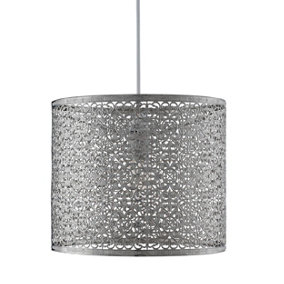 Lighting Collection Adelaide Chrome Cylinder Pendant