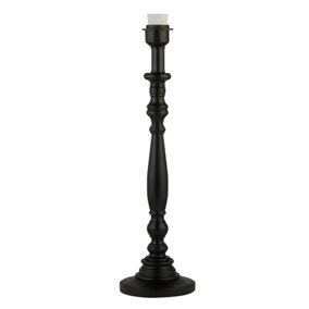 Lighting Collection Boan Black Candle Stick Table Base