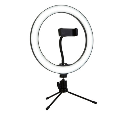 Lighting Collection Bordeaux LED Black Selfie Tripod Lamp