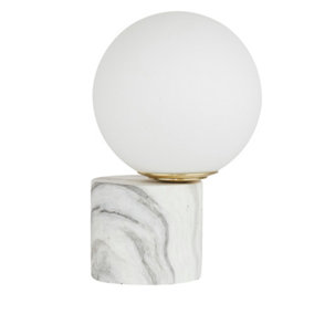 Lighting Collection Buckhaven Marble Table Lamp