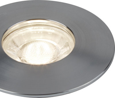 Lighting Collection Cantho Silver LED Recessed Spotlight, Pack of 3