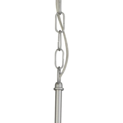 Lighting Collection Carrabelle Satin Silver Pendant