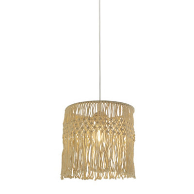 Lighting Collection Castellon Macrame Natural Easy Fit Shade