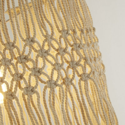 Lighting Collection Castellon Macrame Natural Easy Fit Shade