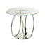 Lighting Collection Chuck Decorative LED Side Table With Glass Top