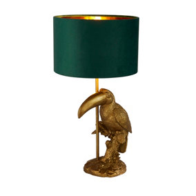 Lighting Collection Cincinnati  Gold & Black Toucan Table Lamp