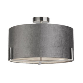 Lighting Collection Colchester Grey Ceiling Light