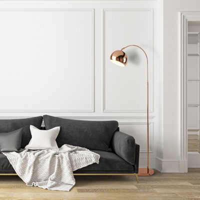Lighting Collection Copper Arch Floor Lamp