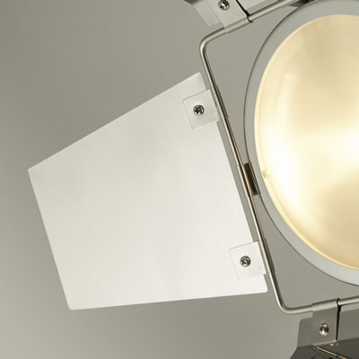 Lighting Collection Craignish Grey And Chorme Spotlight Floor Lamp