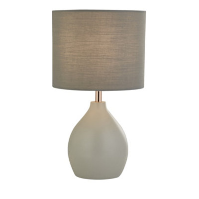 Lighting Collection Detroit Grey Table Lamp DIY at B&Q
