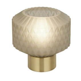 Lighting Collection Diamant Table Lamp Green And Satin Gold