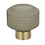 Lighting Collection Diamant Table Lamp Green And Satin Gold