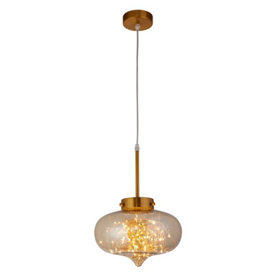 Lighting Collection Freetown Amber Pendant