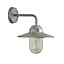Lighting Collection Galvanised Fishermans Outdoor Wall Lantern