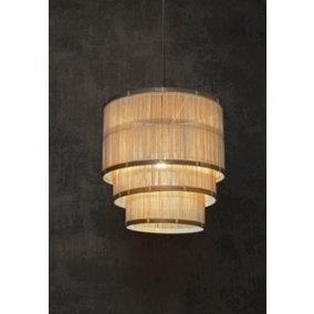 Lighting Collection Gentil Bamboo Three Tier Pendant