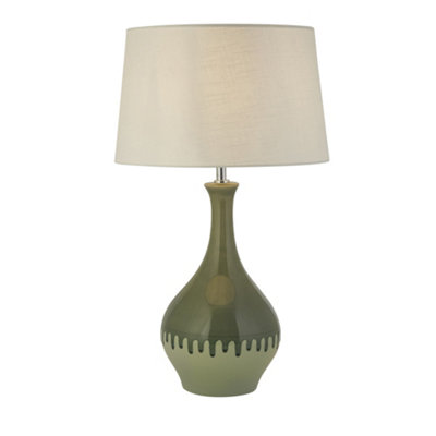 Lighting Collection Greensboro Blue & White Ceramic Table Lamp DIY at B&Q