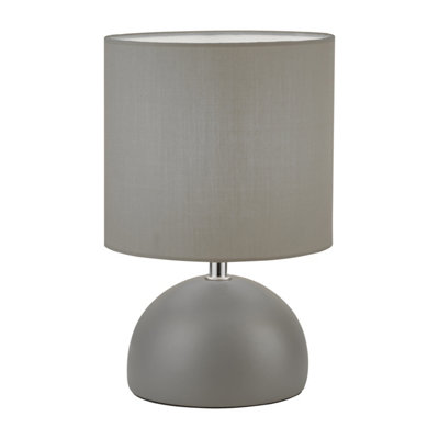 Lighting Collection Grey Ceramic Table Lamp