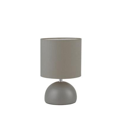 Lighting Collection Grey Ceramic Table Lamp