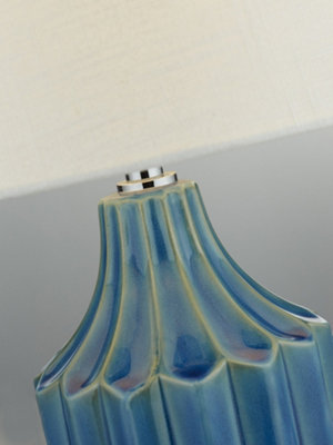 Lighting Collection Guanta Blue  Ceramic Table Lamp