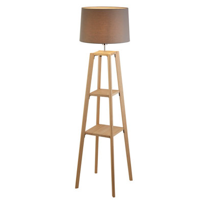 Lighting Collection Hainan Wood Shelf Floor Lamp DIY at B&Q