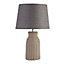 Lighting Collection Hannover White Bamboo  Table Lamp