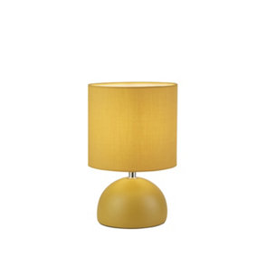 Lighting Collection Hastings Ochre Ceramic Table Lamp
