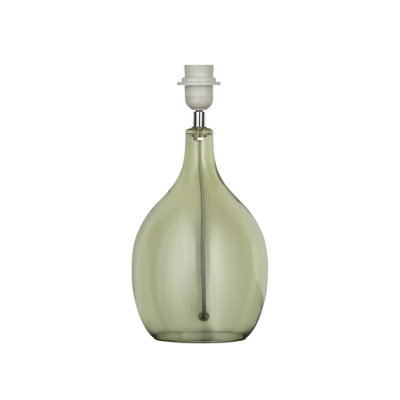 Lighting Collection Kayes Green Glass Bottle Base