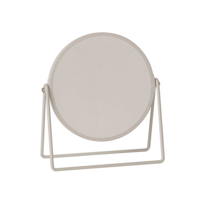 Lighting Collection Kayes White Double Sided Desktop Mirror