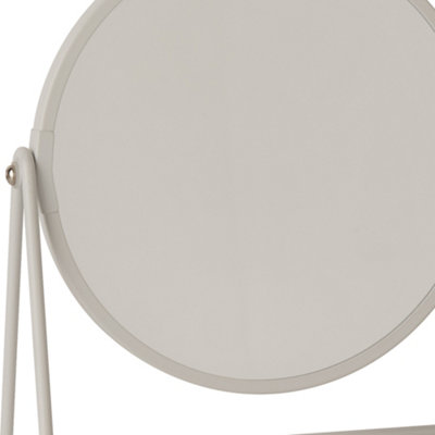 Lighting Collection Kayes White Double Sided Desktop Mirror