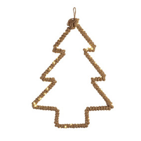 Lighting Collection Koming Natural Rope Christmas Tree With Lights