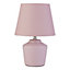 Lighting Collection Limon Pink Ceramic Table Lamp