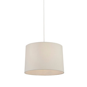 Lighting Collection Lorenzo Ivory Tapered Linen Shade