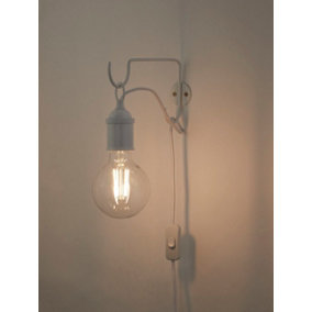 Lighting Collection Luanda White Hanging Wall Lamp