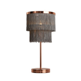 Lighting Collection Malabo Rose Gold  Table Lamp