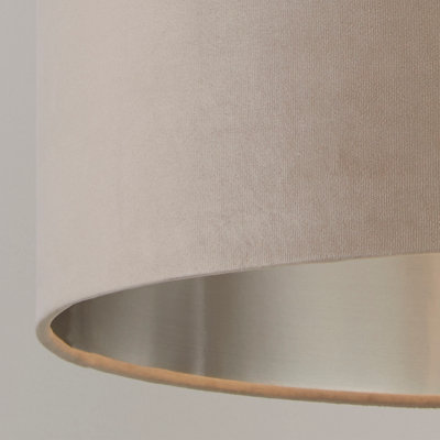 Taupe velvet deals lampshade