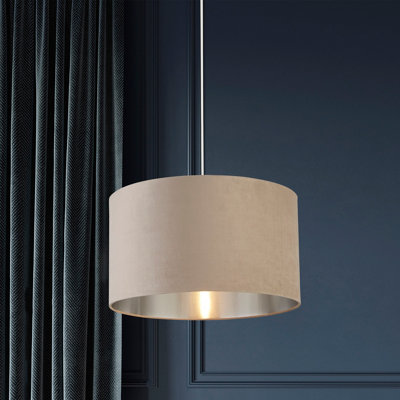 Lighting Collection Mali Taupe Velvet Shade