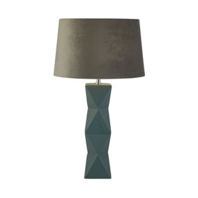 Lighting Collection Montego  Blue Ceramic Table Lamp
