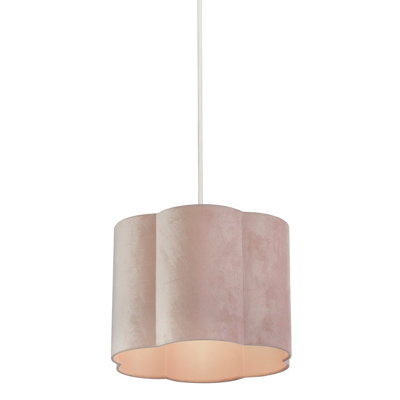 Lighting Collection Newbiggin Blush Scallop Shade