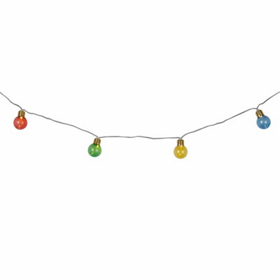 Lighting Collection Noire Multi-Colour Solar String Lights