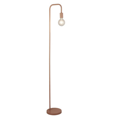 Lighting Collection Nola Matt Pink Floor Lamp With Bulb