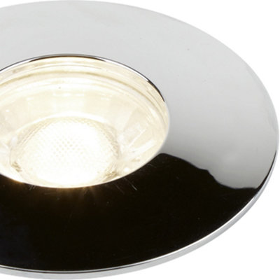 Lighting Collection Pack X 3 Led Recessed Chrome Light