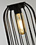 Lighting Collection Pisa Black Rattan Solar Lantern