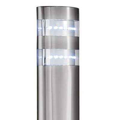 Lighting Collection Poti Satin Silver Outdoor Post