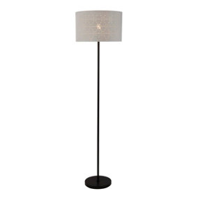 Lighting Collection Roenoe Grey Cut Out Floor Lamp
