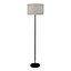 Lighting Collection Roenoe Grey Cut Out Floor Lamp